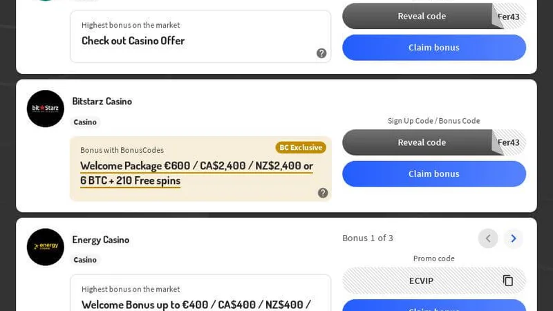 PROMO CODES Bonus Offer Details